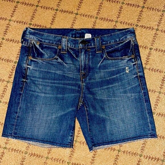 J. Crew whiskered denim cutoff shorts 25 - Picture 1 of 7